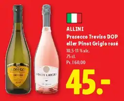 Lidl ALLINI Prosecco Treviso DOP eller Pinot Grigio rosé tilbud