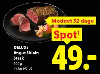 Lidl DELUXE Angus Striploin Steak tilbud