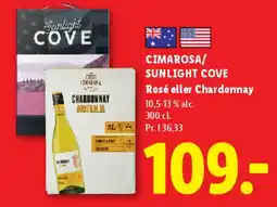 Lidl CIMAROSA / SUNLIGHT COVE Rosé eller Chardonnay tilbud