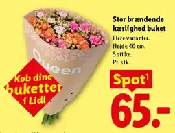 Lidl Stor brændende kærlighed buket tilbud