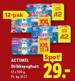 Lidl Actimel drikkeyoghurt (12-pak) tilbud