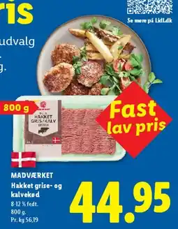 Lidl Hakket grise- og kalvekød tilbud