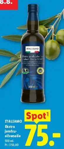 Lidl Italiamo Ekstra jomfru-olivenolie tilbud