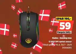 Power Hades-Gaming mus 12 800 DPI optisk sensor tilbud