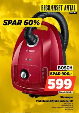 Power Bosch Støvsuger Parketmundstykke inkluderet! tilbud