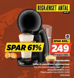 Power Kapselmaskine Drikke til vinteraftener og sommerdage tilbud