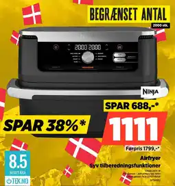 Power Ninja Airfryer Syv tilberedningsfunktioner tilbud