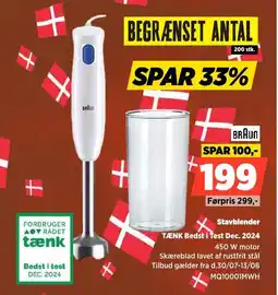 Power Braun Stavblender TÆNK Bedst i Test Dec. 2024 tilbud