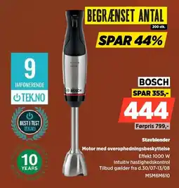 Power Bosch Stavblender Motor med overophedningsbeskyttelse tilbud
