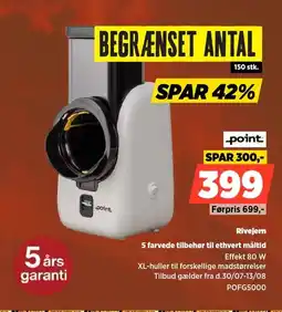 Power Point Rivejern 5 farvede tilbehør til ethvert måltid tilbud