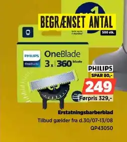 Power Philips Erstatningsbarberblad tilbud