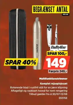 Power Babyliss Multifunktionstrimmer Komplet rejseplejesæt tilbud