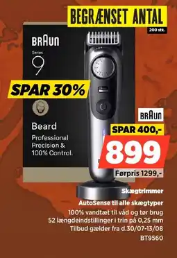 Power Braun Skægtrimmer AutoSense til alle skægtyper tilbud