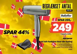 Power Babyliss Hårtørrer Kold luft-funktion låser din styling tilbud