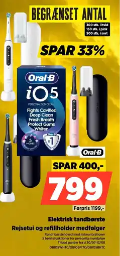 Power Oral-B Elektrisk tandbørste Rejsetui og refillholder medfølger tilbud