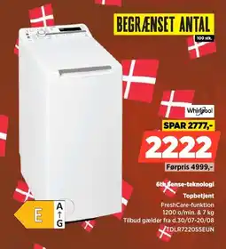 Power Whirlpool 6th Sense-teknologi Topbetjent tilbud