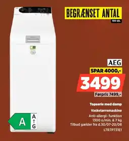 Power Aeg Topserie med damp Vasketørremaskine tilbud