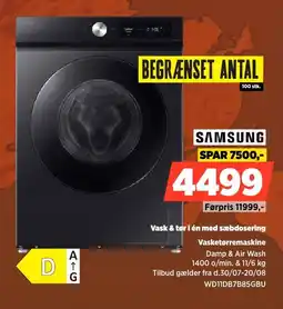 Power Samsung Vask & tør i én med sæbdosering Vasketørremaskine tilbud