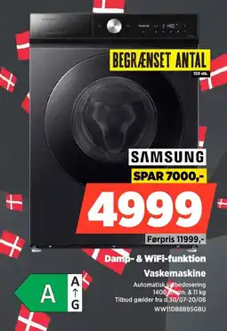 Power Samsung Damp- & WiFi-funktion Vaskemaskine tilbud