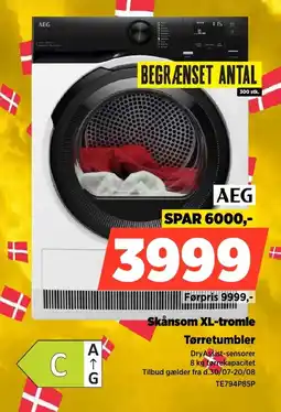 Power Aeg Skånsom XL-tromle Tørretumbler tilbud
