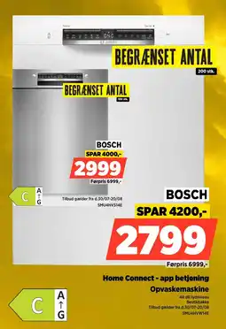 Power Bosch Home Connect - app betjening Opvaskemaskine tilbud