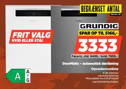 Power Grundig DoorMatic - automatisk døråbning Opvaskemaskine tilbud