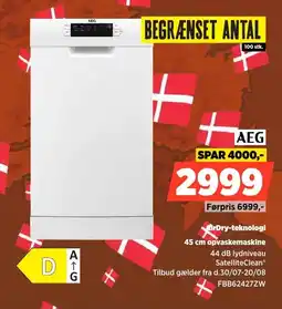 Power Aeg AirDry-teknologi 45 cm opvaskemaskine tilbud