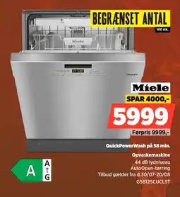 Power Miele QuickPower Wash på 58 min. Opvaskemaskine tilbud