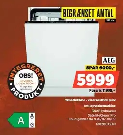Power Aeg TimeOnFloor - viser resttid i gulv Int. opvaskemaskine tilbud