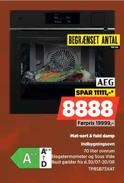 Power Aeg Mat-sort & fuld damp Indbygningsovn tilbud