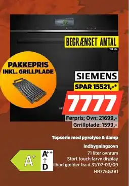 Power Siemens Topserie med pyrolyse & damp Indbygningsovn tilbud