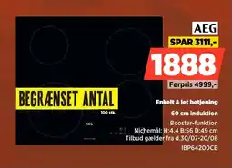 Power Aeg Enkelt & let betjening 60 cm induktion tilbud