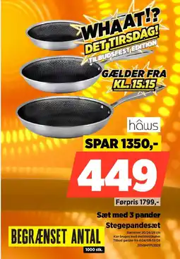Power Hâws Sæt med 3 pander Stegepandesæt tilbud