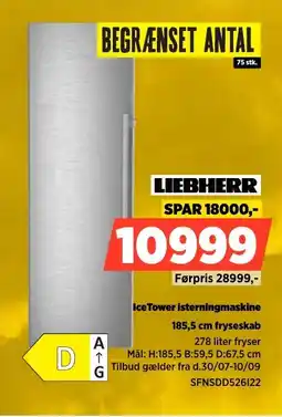 Power Liebherr Ice Tower isterningmaskine 185,5 cm fryseskab tilbud