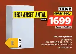 Power Senz 102,5 cm fryseskab tilbud