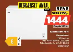 Power Senz Kan stå ned til -15 °C Kummefryser tilbud