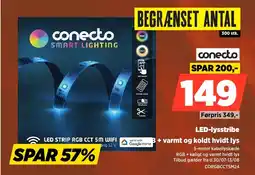 Power Conecto LED-lysstribe B+ varmt og koldt hvidt lys tilbud