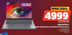 Power IdeaPad Slim 3 Fantastisk OLED-skærm med 100% DCI-P3-farver tilbud