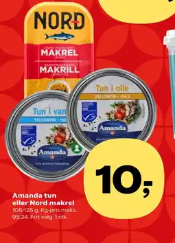 Coop.dk Amanda tun eller Nord makrel tilbud
