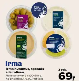 Coop.dk Irma hummus, spreads eller oliven tilbud