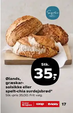 Coop.dk Ølands, græskar- solsikke eller spelt-chia surdejsbrød* tilbud