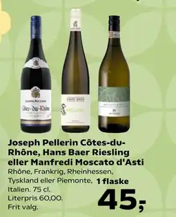 Coop.dk Joseph Pellerin Côtes-du- Rhône, Hans Baer Riesling eller Manfredi Moscato d'Asti tilbud