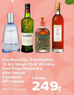 Coop.dk Gin Mare Gin, Glenfiddich 12 års Single Malt Whisky, Don Papa Masskara eller Pascal Combeau tilbud