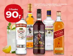 Coop.dk Smirnoff Vodka, Captain Morgan, Gordons Gin eller Johnnie Walker Red Label Whisky tilbud