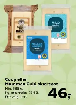 Coop.dk Coop eller Mammen Guld skæreost tilbud
