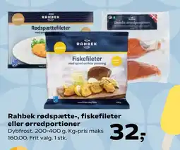 Coop.dk Rahbek rødspætte-, fiskefileter eller ørredportioner tilbud
