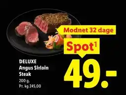 Lidl DELUXE Angus Sirloin Steak tilbud