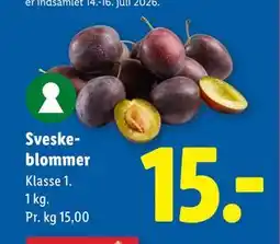 Lidl Sveskeblommer tilbud