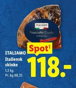 Lidl ITALIAMO Italiensk skinke tilbud