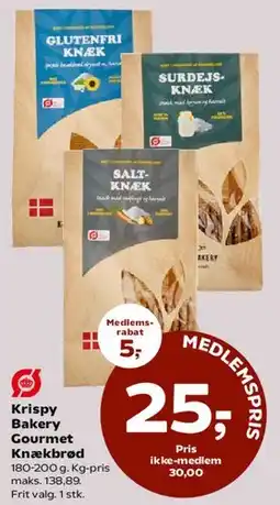 SuperBrugsen Krispy Bakery Gourmet Knækbrød tilbud